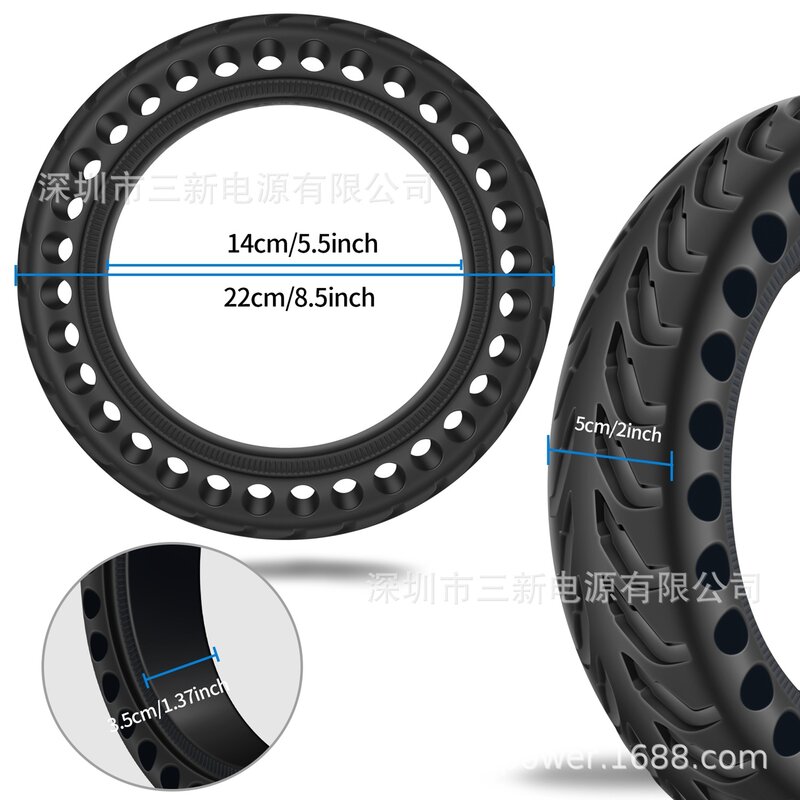 Cauciuc plin, trotineta electrica de 8,5(8 1/2X2)